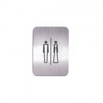 美國迪多 deflect-o 高質感鋁質標示貼牌-洗手間 10x7cm / 個 610310S