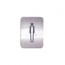 美國迪多 deflect-o 高質感鋁質標示貼牌-男廁 10x7cm / 個 610410S