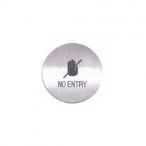 美國迪多 deflect-o 高質感鋁質標示貼牌-NO ENTRY 直徑8.3cm / 個 613710C