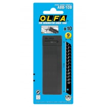 日本 OLFA 小型超銳黑刃 美工刀片 10片/盒 (含廢棄刀片保存盒) ABB-10B