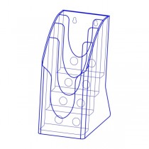 徠福 射出展示架 PS塑膠材質(四層 A4 1/3 ) / 個 NO.1377