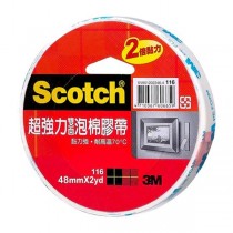 3M Scotch 超強力雙面泡棉膠帶 48mmx3Y / 116